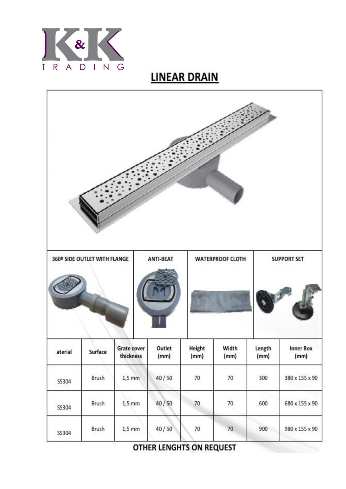 Miro Linear Drain