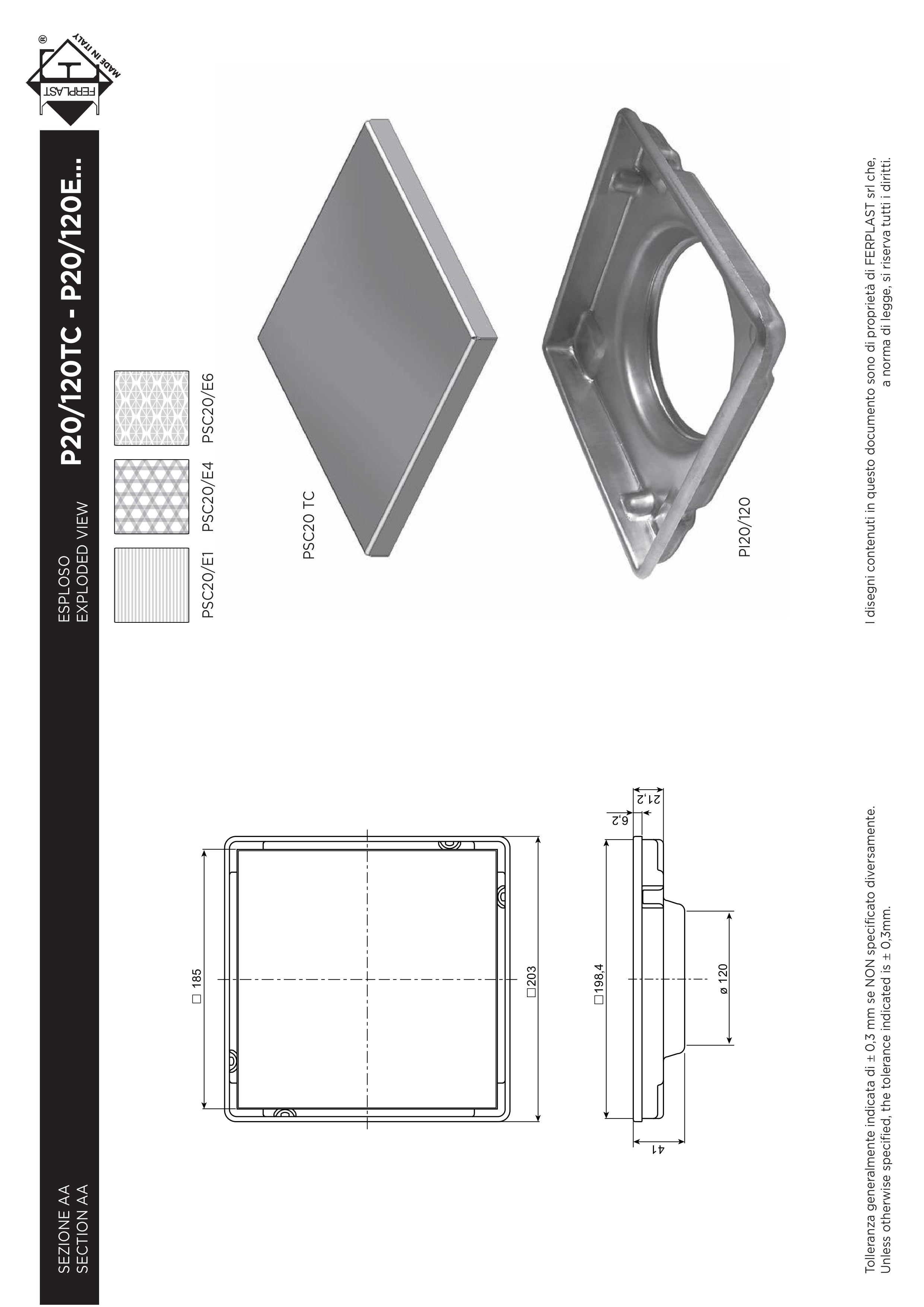 K&K  Floor Drain Tile Holder - Italian Made