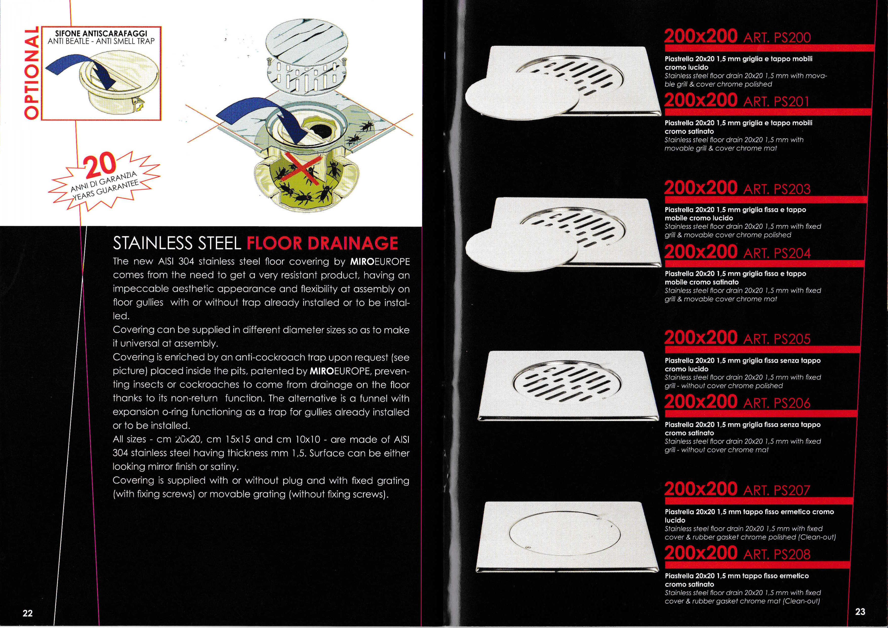 Miro Floor Drain - Portuguese Made